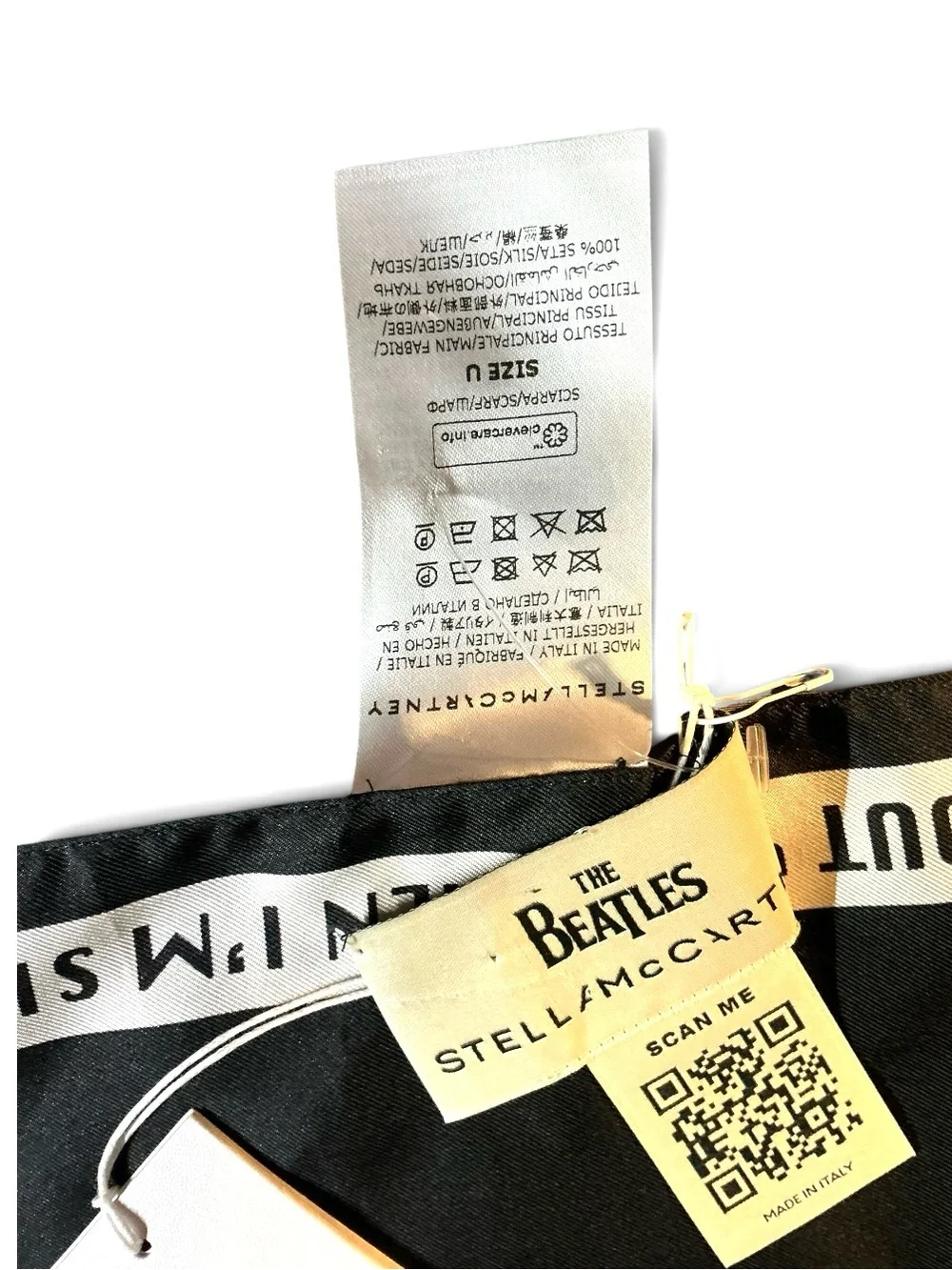 The Beatles X Stella McCartney NWT Silk Printed Scarf
